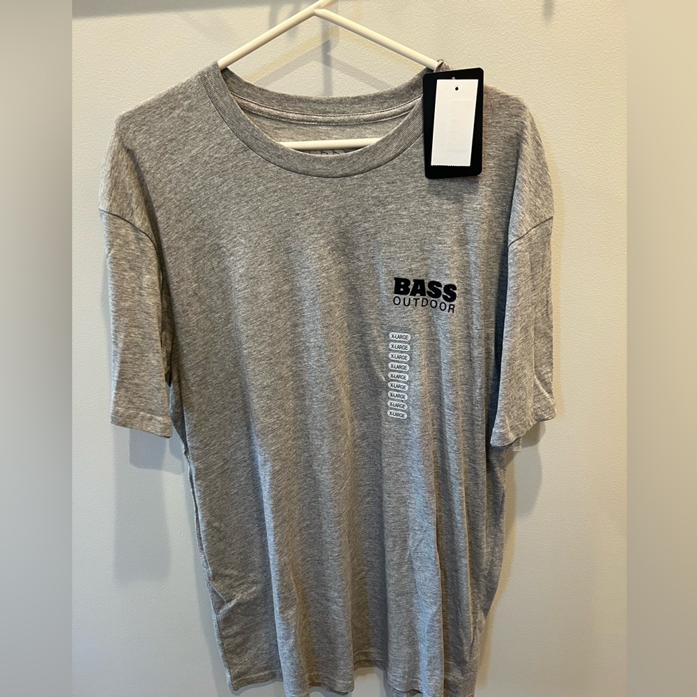 NEW Men’s XL Bass Outdoor Gray TShirt